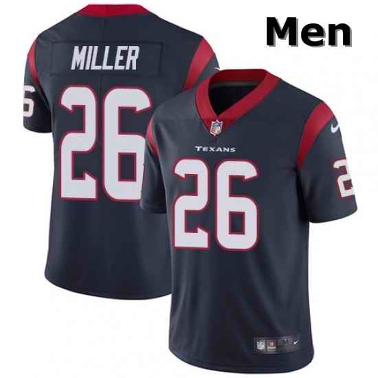 Men Nike Houston Texans 26 Lamar Miller Limited Navy Blue Team Color Vapor Untouchable NFL Jersey